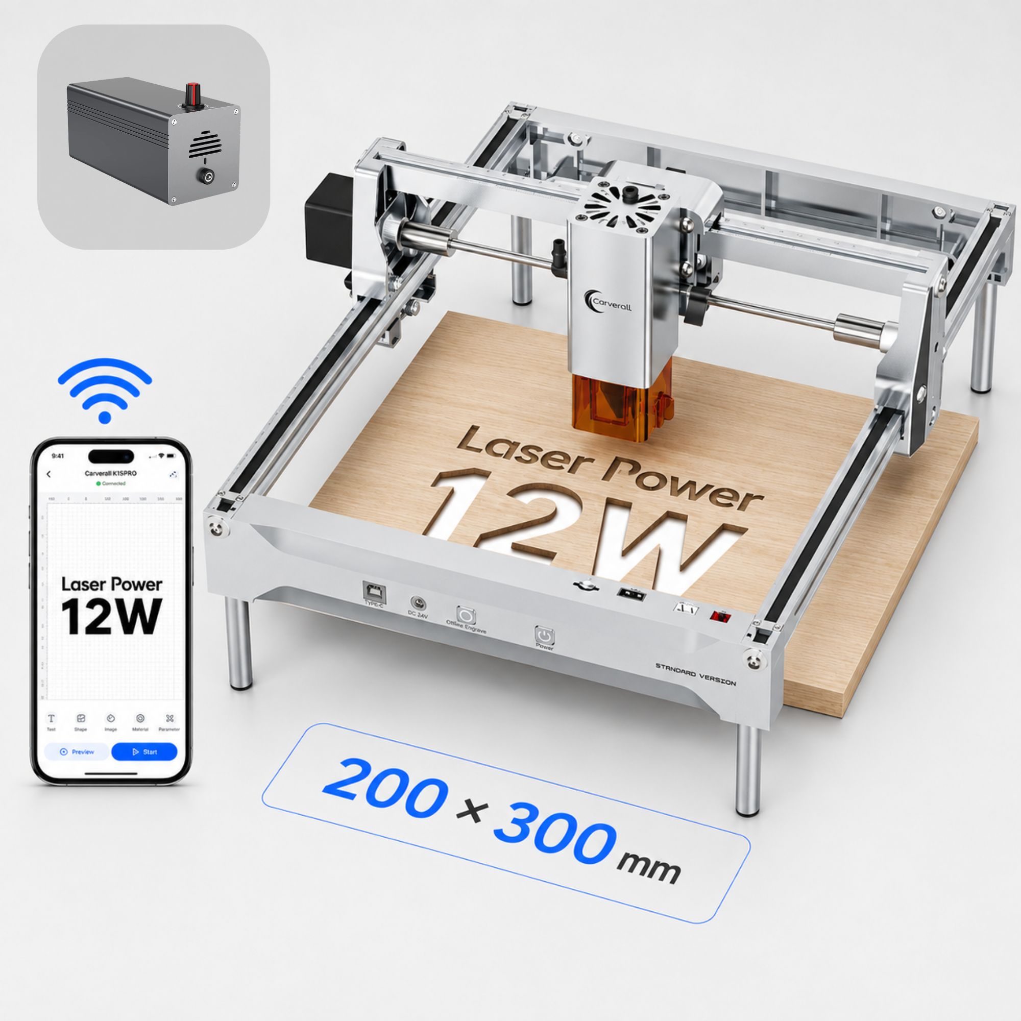 K15 PRO 12W Lasergraveer- en s - Industrial Laser Engraver recensie en prijs
